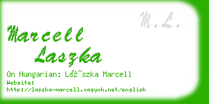 marcell laszka business card